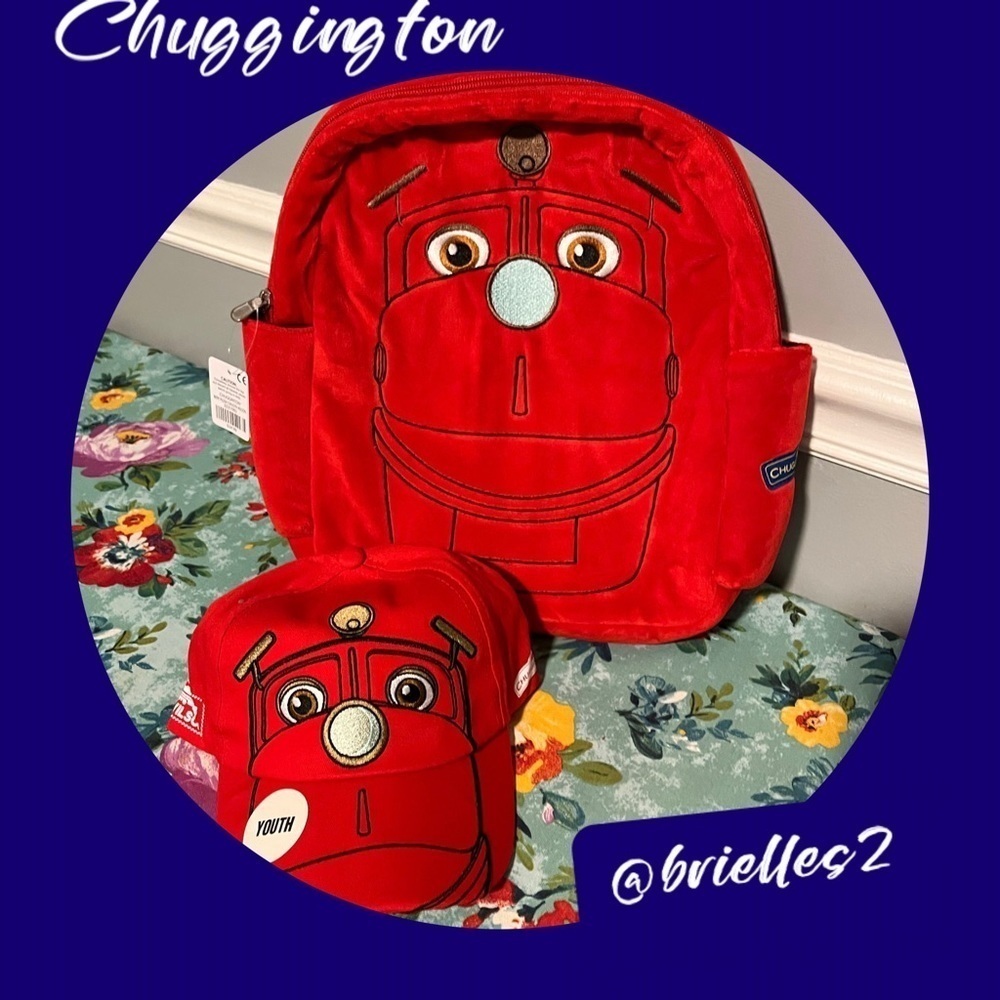 Last Set ✴️ New Chuggington Wilson Backpack & Hat, Red, Qty 1 - Gift Set